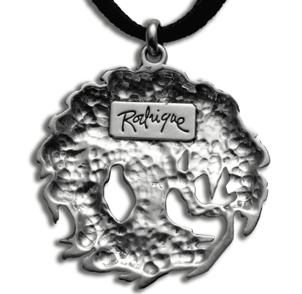 Pendant: Rodrigue Oak  (sterling silver, rhodium plated, silver chain) - Image 4