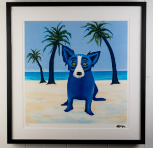 Rodrigue blue dog paintings best sale for sale