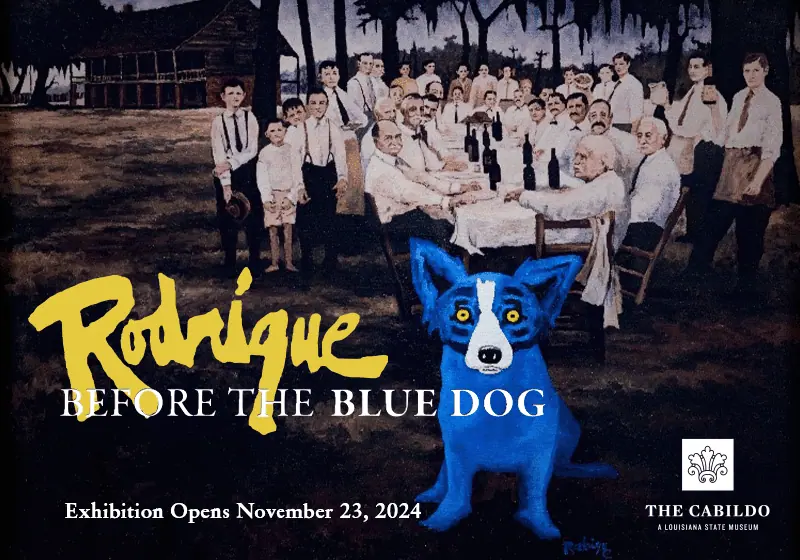 George Rodrigue Blue Dog in Landscape