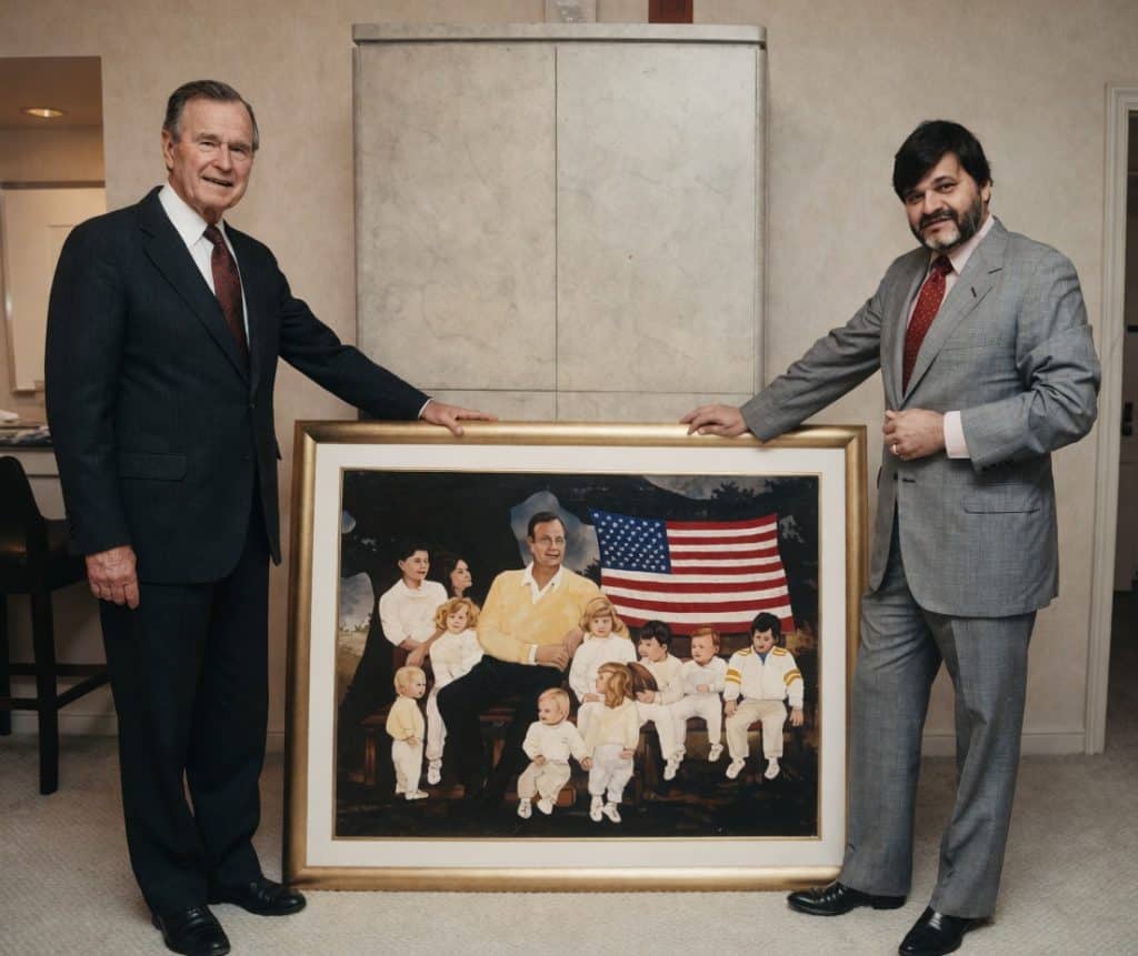 George Rodrigue with George HW Bush