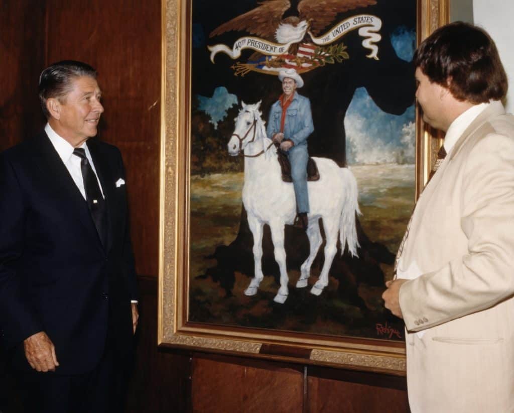 George Rodrigue with Ronald Reagan