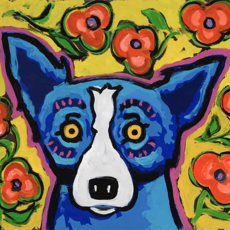 Estate Blue Dog Prints