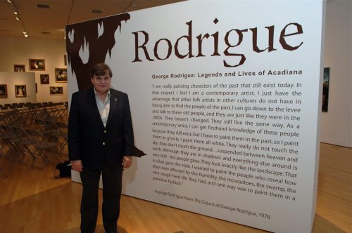 George Rodrigue at an exhibition in Lafayette, Louisiana, c. 2011