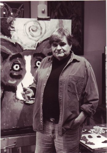 George Rodrigue in his New Orleans , Louisiana studio c. 2008