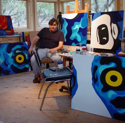 George Rodrigue in his Carmel, California, studio c. 2001