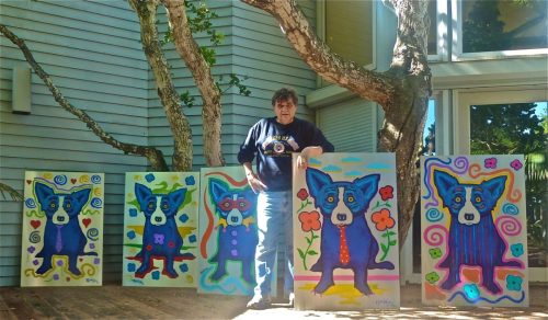 George Rodrigue at his Carmel, California, home c. 2010